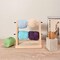 Wooden Yarn Holder, Double Revolving Storage for Knitting & Crochet Supplies (wood)